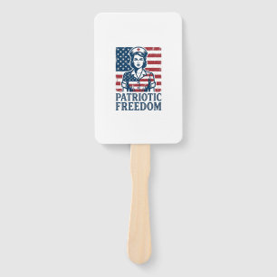 Patriotic Nurse Vector Graphic Tee Hand Fan