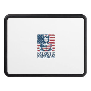 Patriotic Nurse Vector Graphic Tee Hitch Cover