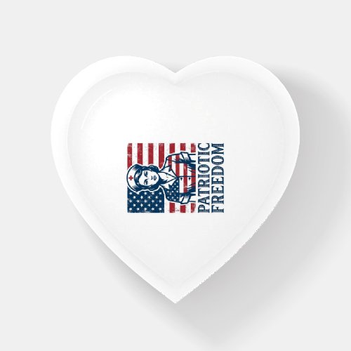Patriotic Nurse Vector Graphic Tee Paperweight