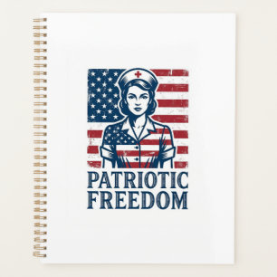 Patriotic Nurse Vector Graphic Tee Planner