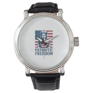 Patriotic Nurse Vector Graphic Tee Watch