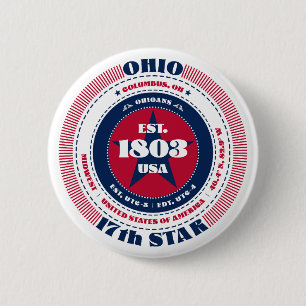 Patriotic Ohio Circle with State Details Button