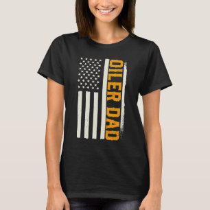 Patriotic Oil Drilling Platform Driller Roughneck T-Shirt