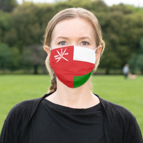Patriotic Oman Flag Adult Cloth Face Mask