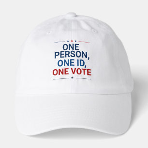 Patriotic One Person, One ID, One Vote Hat