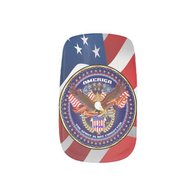 Patriotic or Veteran 2 Designs Minx Nail Wraps (Left Thumb)