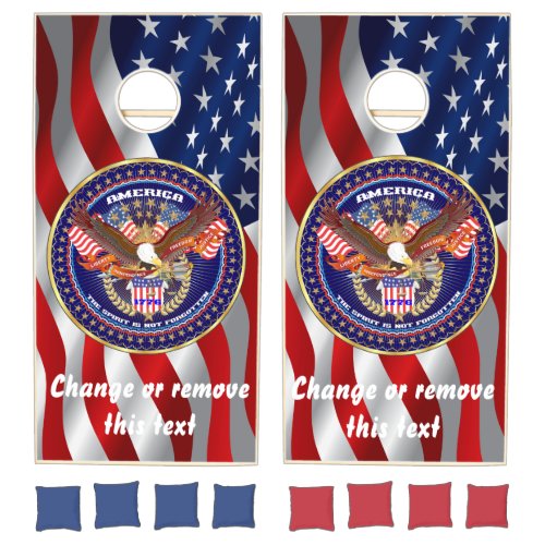 Patriotic or Veteran Dual Logo Cornhole Set