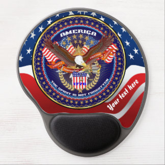 Patriotic or Veteran View About Design Below Gel Mouse Pad