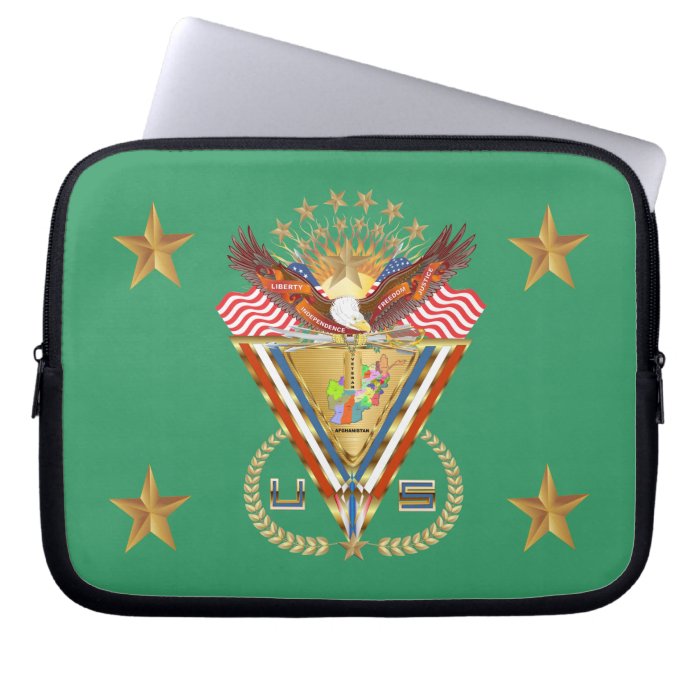 Patriotic or Veteran View Artist Comments Below Laptop Computer Sleeve