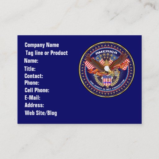 Customizable Patriotic or Veteran  View Artist Comments Business Card Template