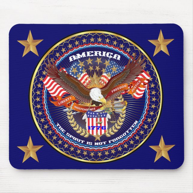 Patriotic or Veteran View Artist Comments Mouse Pad (Front)
