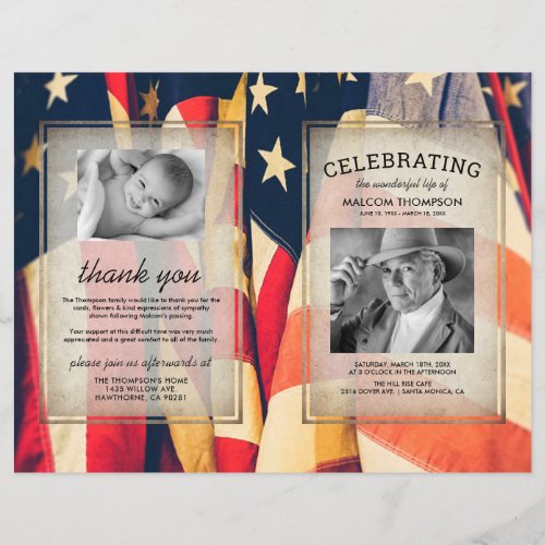 Patriotic Order of Service Photo Memorial Program