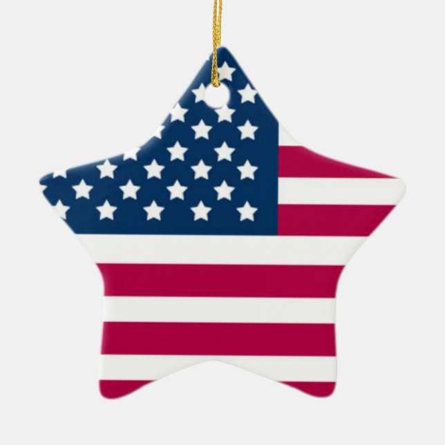 PATRIOTIC ORNAMENTS - AMERICAN FLAG STARS - GIFTS (Front)