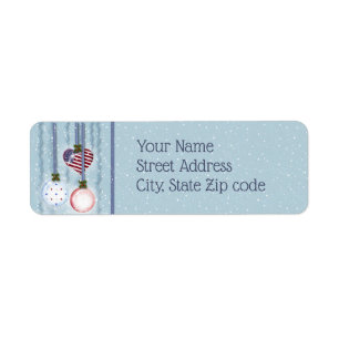 Patriotic Ornaments, Christmas Label