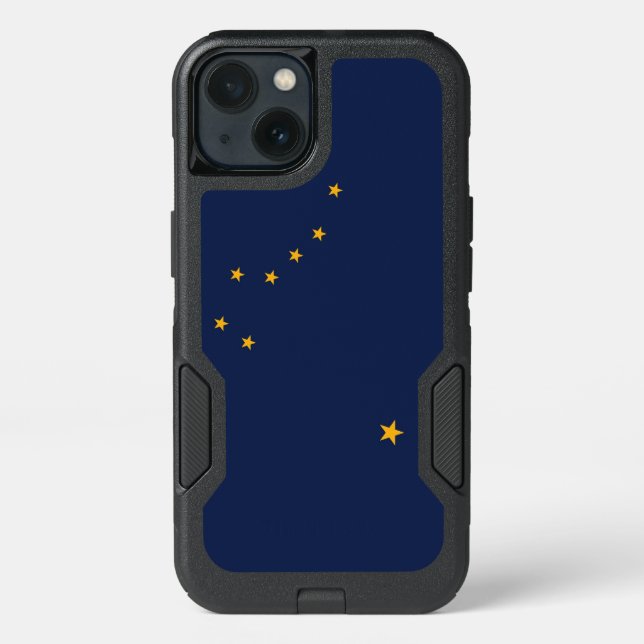 Patriotic OtterBox iPhone 13 Case, Alaska Flag (Back)