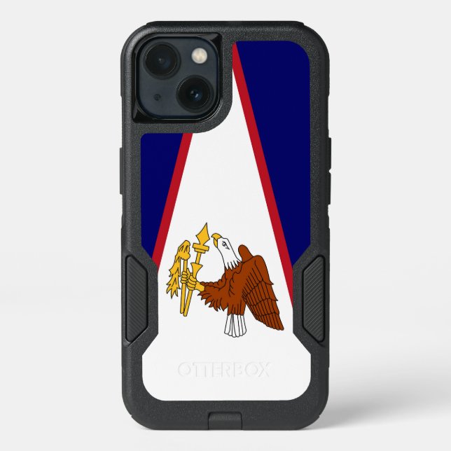 Patriotic OtterBox iPhone 13 Case, American Samoa Case (Back)