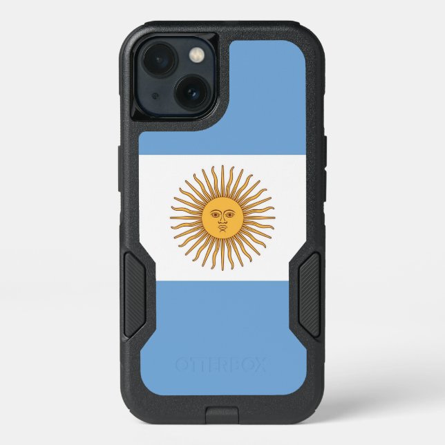 Patriotic OtterBox iPhone 13 Case, Argentina flag Case (Back)
