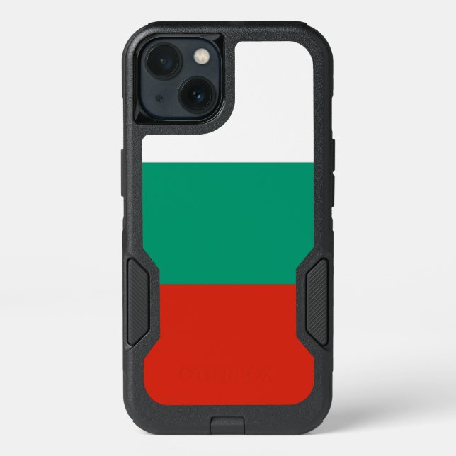 Patriotic OtterBox iPhone 13 Case, Bulgaria Flag (Back)