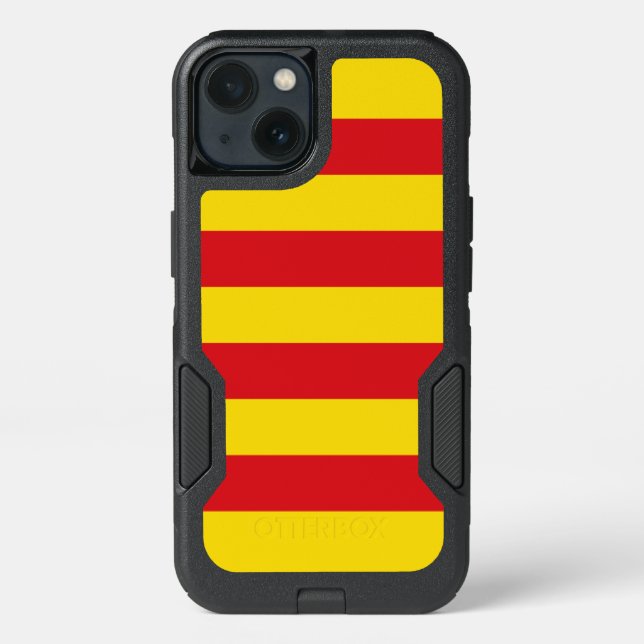 Patriotic OtterBox iPhone 13 Case, Catalonia Flag (Back)