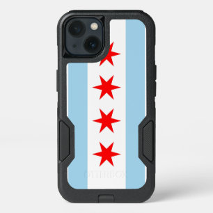 Patriotic OtterBox iPhone 13 Case, Chicago flag Case