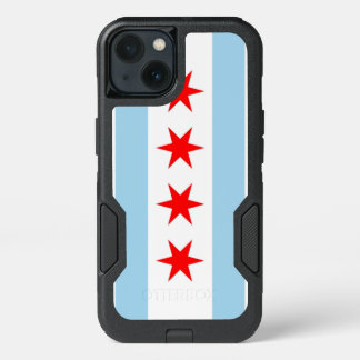 Patriotic OtterBox iPhone 13 Case, Chicago flag Case