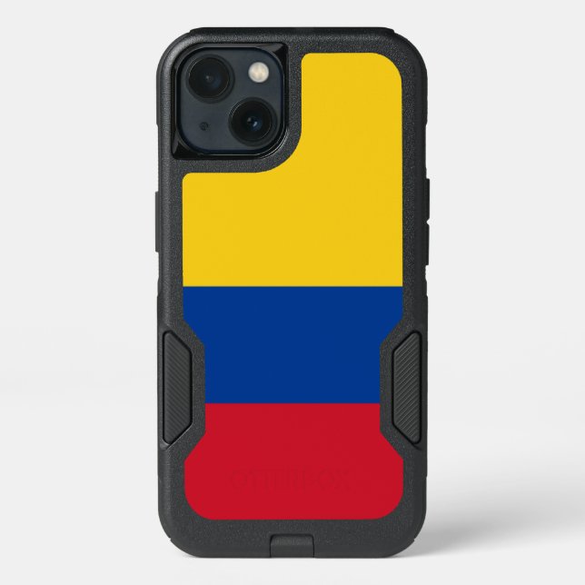 Patriotic OtterBox iPhone 13 Case, Colombia Flag Case (Back)