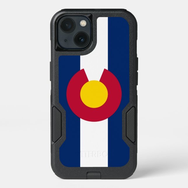 Patriotic OtterBox iPhone 13 Case, Colorado Flag (Back)