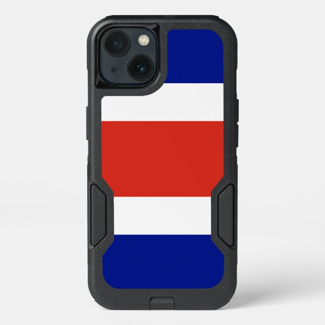 Patriotic OtterBox iPhone 13 Case, Costa Rica flag (Back)