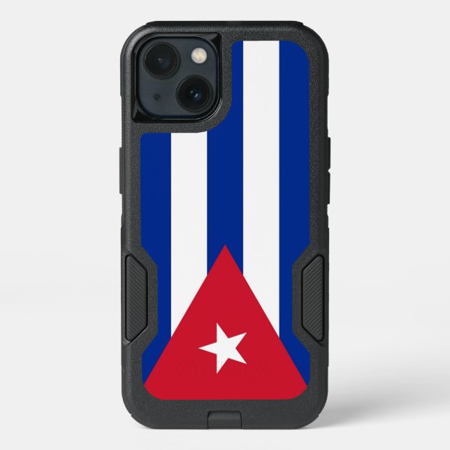 Patriotic OtterBox iPhone 13 Case, Cuba Flag Case (Back)