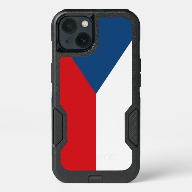 Patriotic OtterBox iPhone 13 Case, Czechia flag (Back)