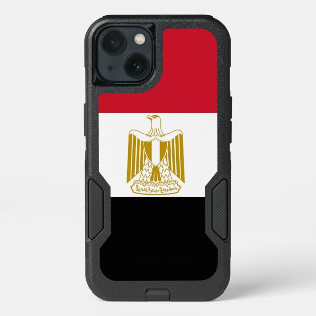 Patriotic OtterBox iPhone 13 Case, Egypt Flag Case (Back)
