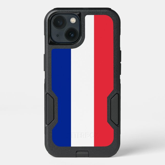 Patriotic OtterBox iPhone 13 Case, France Flag Case (Back)