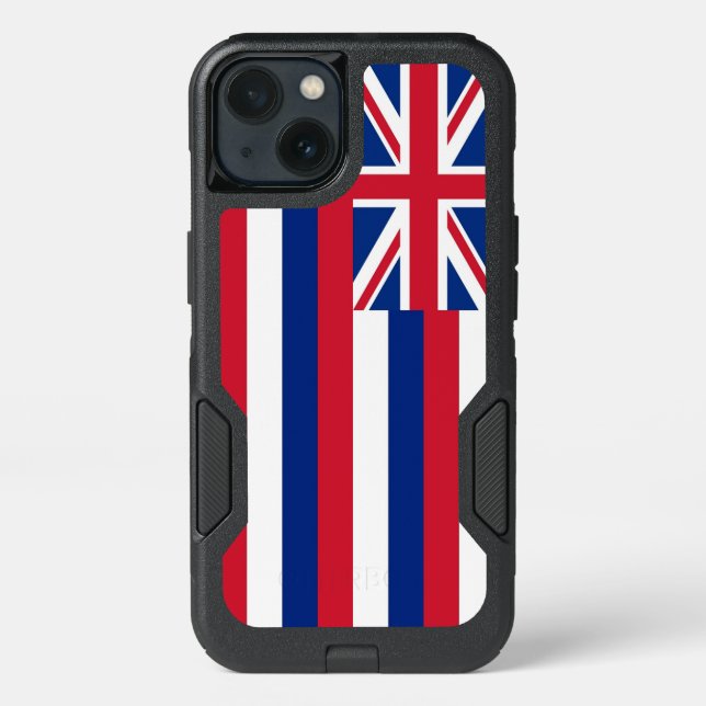 Patriotic OtterBox iPhone 13 Case, Hawaii flag Case (Back)