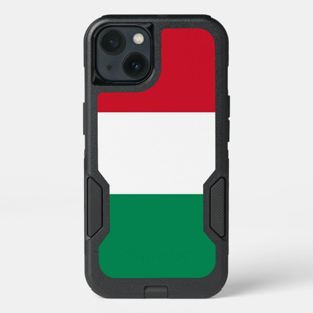 Patriotic OtterBox iPhone 13 Case, Hungary flag Case (Back)