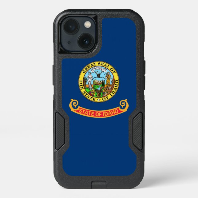 Patriotic OtterBox iPhone 13 Case, Idaho flag (Back)