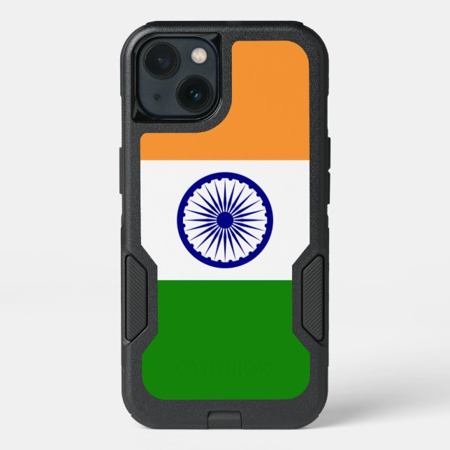 Patriotic OtterBox iPhone 13 Case, India flag Case (Back)