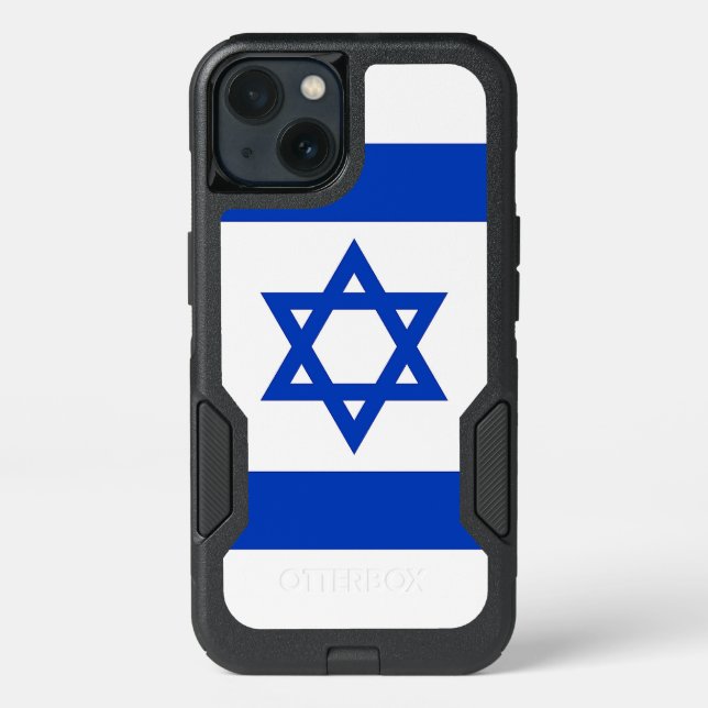 Patriotic OtterBox iPhone 13 Case, Israel flag Case (Back)