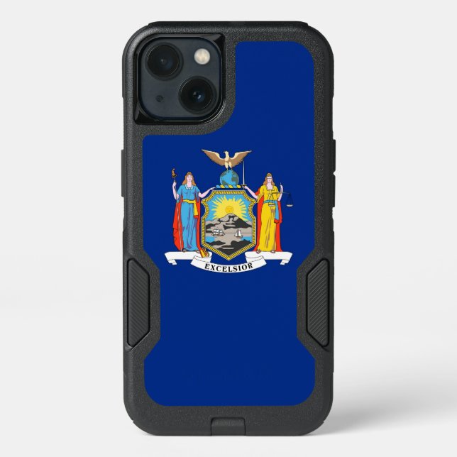 Patriotic OtterBox iPhone 13 Case, New York flag (Back)