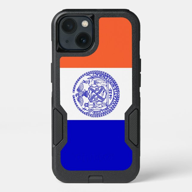Patriotic OtterBox iPhone 13 Case, New York flag Case (Back)