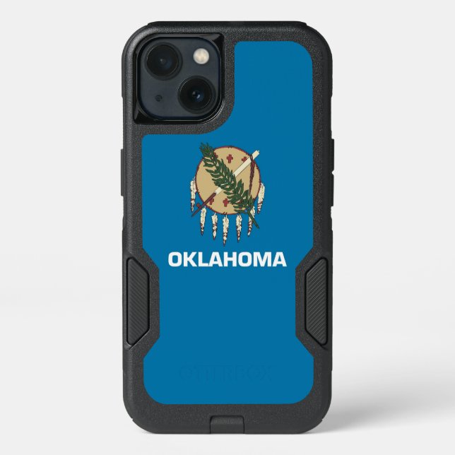Patriotic OtterBox iPhone 13 Case, Oklahoma flag Case (Back)