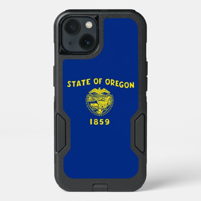 Patriotic OtterBox iPhone 13 Case, Oregon flag Case (Back)