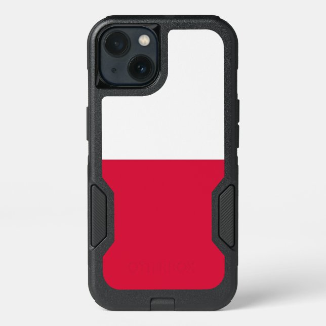 Patriotic OtterBox iPhone 13 Case, Poland flag Case (Back)