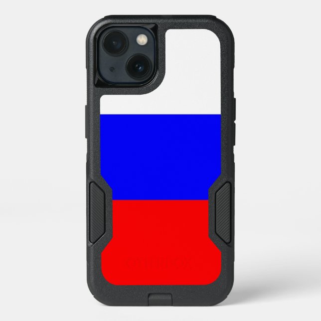 Patriotic OtterBox iPhone 13 Case, Russia flag (Back)