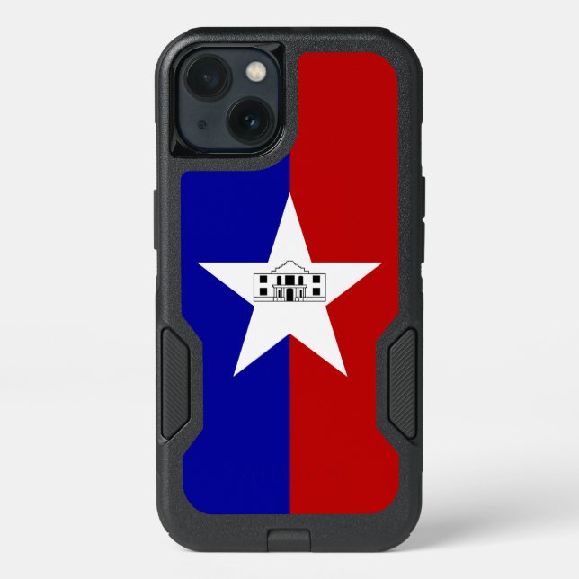 Patriotic OtterBox iPhone 13 Case, San Antonio  Case (Back)