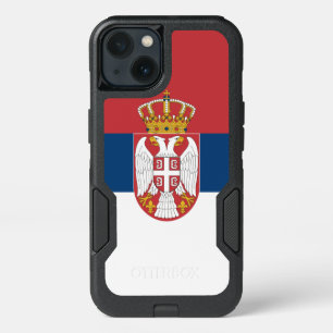 Patriotic OtterBox iPhone 13 Case, Serbia flag Case