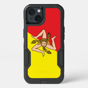 Patriotic OtterBox iPhone 13 Case, Sicily flag Case