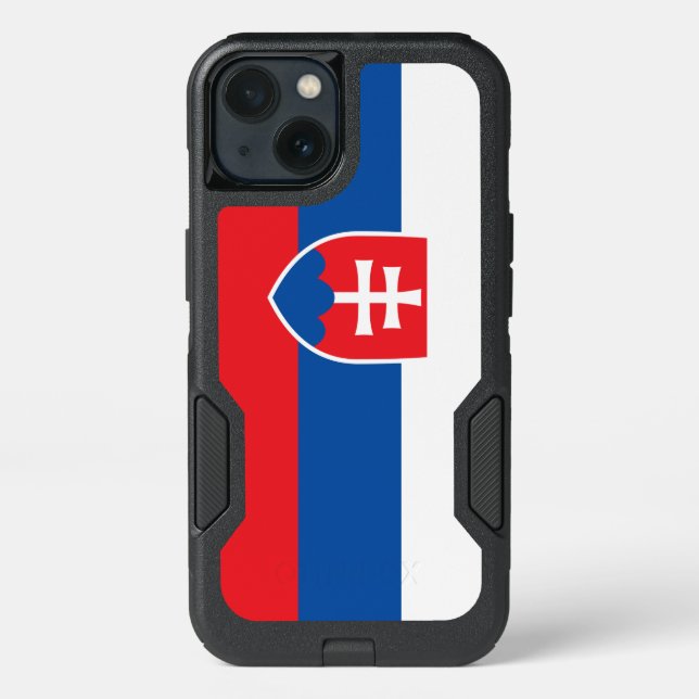 Patriotic OtterBox iPhone 13 Case, Slovakian flag (Back)
