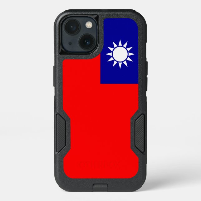 Patriotic OtterBox iPhone 13 Case, Taiwan flag Case (Back)