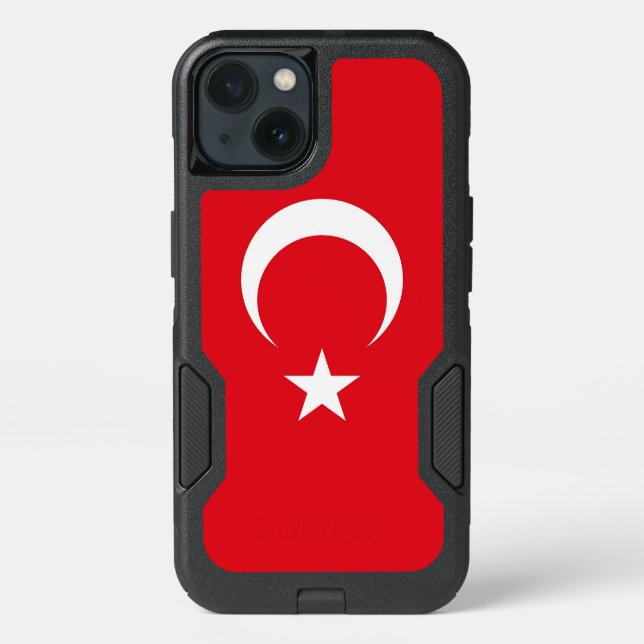 Patriotic OtterBox iPhone 13 Case, Turkey flag (Back)