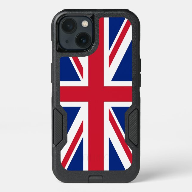Patriotic OtterBox iPhone 13 Case, U.K. flag Case (Back)